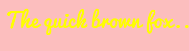 Image with Font Color FEFF00 and Background Color FCBEBE
